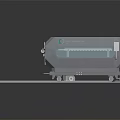 Conductix Gray Industrial Rail Vehicle With Enclosed Structure On Metal Track