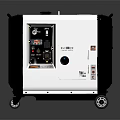 Portable Power Generator With Wheels And Control Panel For Outdoor Or Home Use