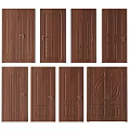 Classic Wooden Hinged Doors With Various Designs And Traditional Patterns 3d model