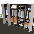 Modern Wardrobe Interior Design With Glass Doors Lighting Hanging Folded Clothes And Shoes