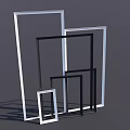 Minimalist Picture Frames In Black And White With Various Sizes And Modern Design