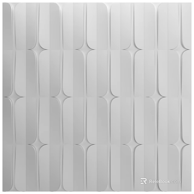 Modern Decorative Wall With Geometric Pattern And Textured Design Elements 3d model 