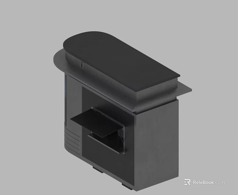 Modern Black Swing Door Hardware Component With Durable Design And Smooth Operation 3d model 