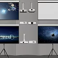 Modern projection curtain 3d model