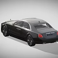 Elegant Black Luxury Sedan With Chrome Grille LED Headlights And Alloy Wheels