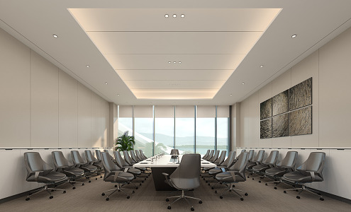 Modern Meeting Room Meeting Table and Chair 3d model