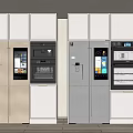 Stylish Modern Kitchen Interior With Refrigerators Freezers Built In Appliances Design