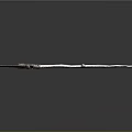 Ancient Decorative Weapon With Intricate Carved Long Handle And Sharp Spearhead