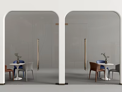 Glass door handle 3d model