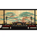 Traditional Chinese Hall Interior With Classic Screen Throne And Ornate Lanterns