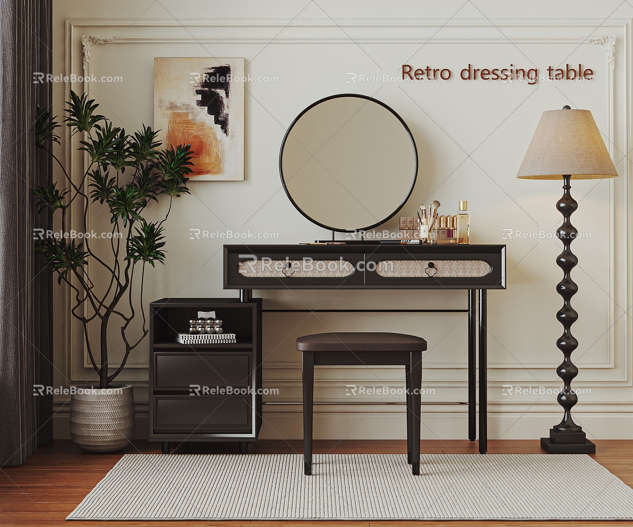 French vintage dresser 3d model