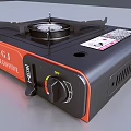CGGJ Portable Gas Stove Red Panel Design With Black Burner And Control Knob