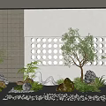 Modern landscape sketch 3d model