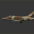 Vintage Military Fighter Aircraft With Camouflage Paint And Sharp Nose Structure