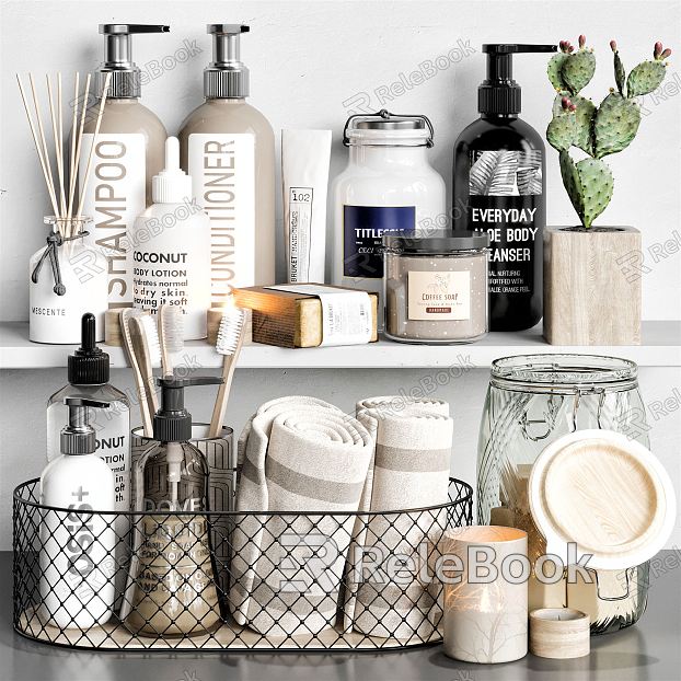 Modern toiletries and accessories model