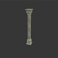 Classical Stone Column With Intricate Carvings And Decorative Architectural Elements 3d model