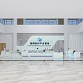 Spacious Modern Lobby Interior With Large Windows Glass Doors And Marble Flooring