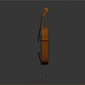 Classical Wooden Cello with Acoustic Design and Black Strings on Gray Background 3d model