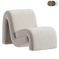 Modern Curve Lounge Chair Single Sofa Lazy Sofa 3d model