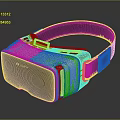 White And Black VR Headset With Ergonomic Headband Electronic Device Design