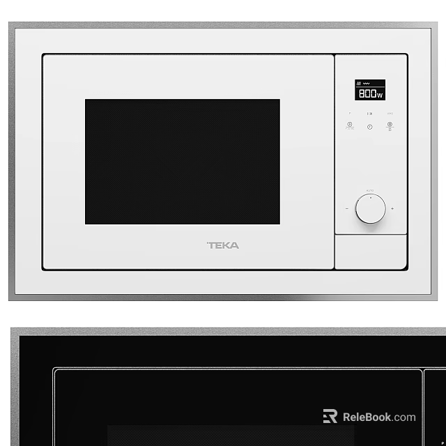 Modern TEKA Microwave Oven with Digital Display 800W and Knob Control for Kitchen Use 3d model 