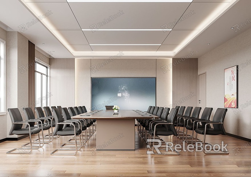 Modern Meeting Room Meeting Table and Chair model