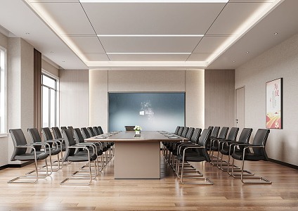 Modern Meeting Room Meeting Table and Chair 3d model