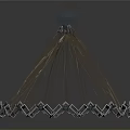 Blue Diamond Top Crown With Radiant Blue Light Beams And Geometric Metal Ring Base