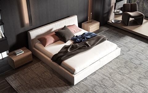 Style Commodity Bed 3d model