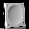 Square Wall Panel With Circular Recess And Four Holes 400MM Size