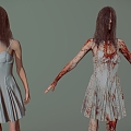 Horror Girl Crazy Ex Girlfriend Game Cartoon Girl Anime Girl Game Figure Game Character 3d model