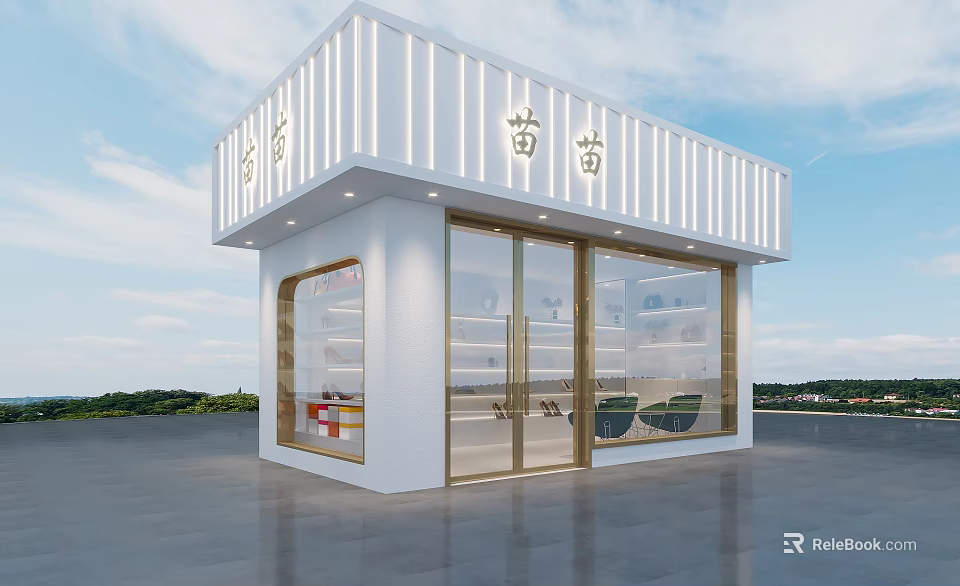 Modern Shower Sauna Facility With Glass Door And White Exterior Design 3d model 