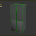 Sleek Modern Stainless Steel Multi Door Refrigerator With Shiny Surface And Digital Panel