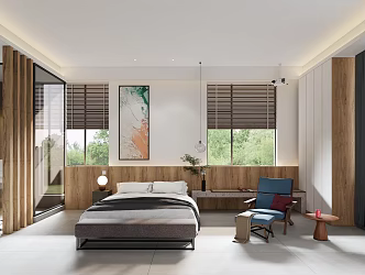 Modern Homestay Private Room 3d model