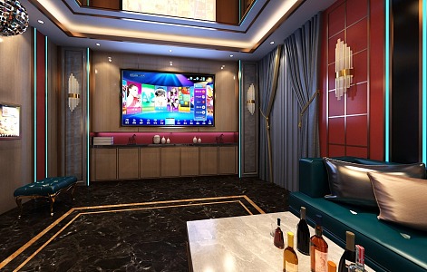 Light Luxury KTV Room 3d model