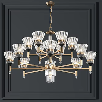 Light Luxury Chandelier 3d model