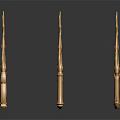 Slender Gold Metal Probes Arranged On White Background For Precision Instruments