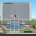 Modern Office Building Office Building Landscape 3d model