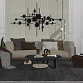 Modern Sofa Coffee Table Combination Simple Sofa Coffee Table Combination 3d model