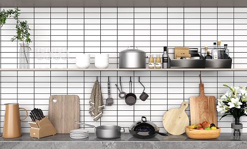 Modern Kitchen Supplies 3d model