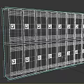 Blue Metal Lockers Row With Multiple Storage Units And Lockable Doors