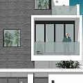 Modern Detached Villa Exterior Design With Multiple Floors Large Windows And Balcony