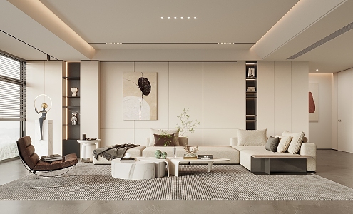 modern living room 3d model