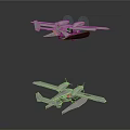 Detailed Passenger Aircraft Models Showcasing Wing Structure And Fuselage Design From Different Angles