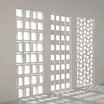 Modern cement wall cement partition cement screen partition screen 3d model