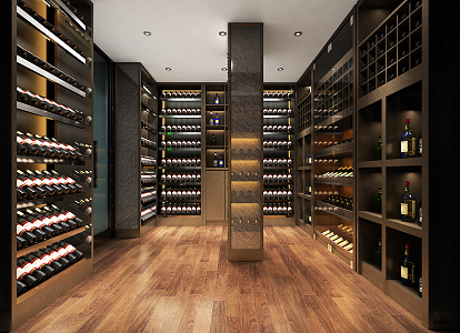 Modern Wine Cellar Wine Cabinet 3d model