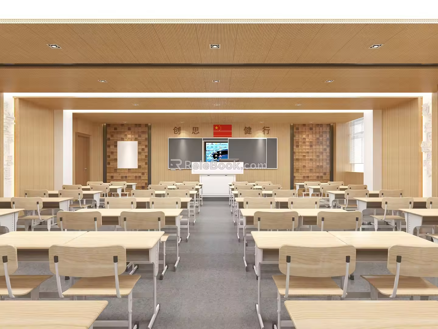 School recording and broadcasting classroom recording and broadcasting room classroom 3d model