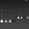 Modern Conical Multi Colored Pendant Lights Hanging with Warm Light Glow Design