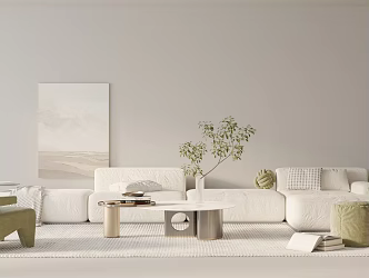 Modern Sofa Coffee Table Combination Sofa Combination 3d model