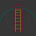 Colorful Outdoor Sports Play Equipment With Spiral Slide Arched Frames And Ladders
